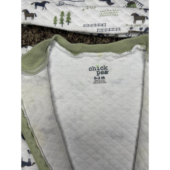 Chick Pea Jumpsuit One Piece Set With Matching Hat Size O-3m Preowned - Picture 4 of 5